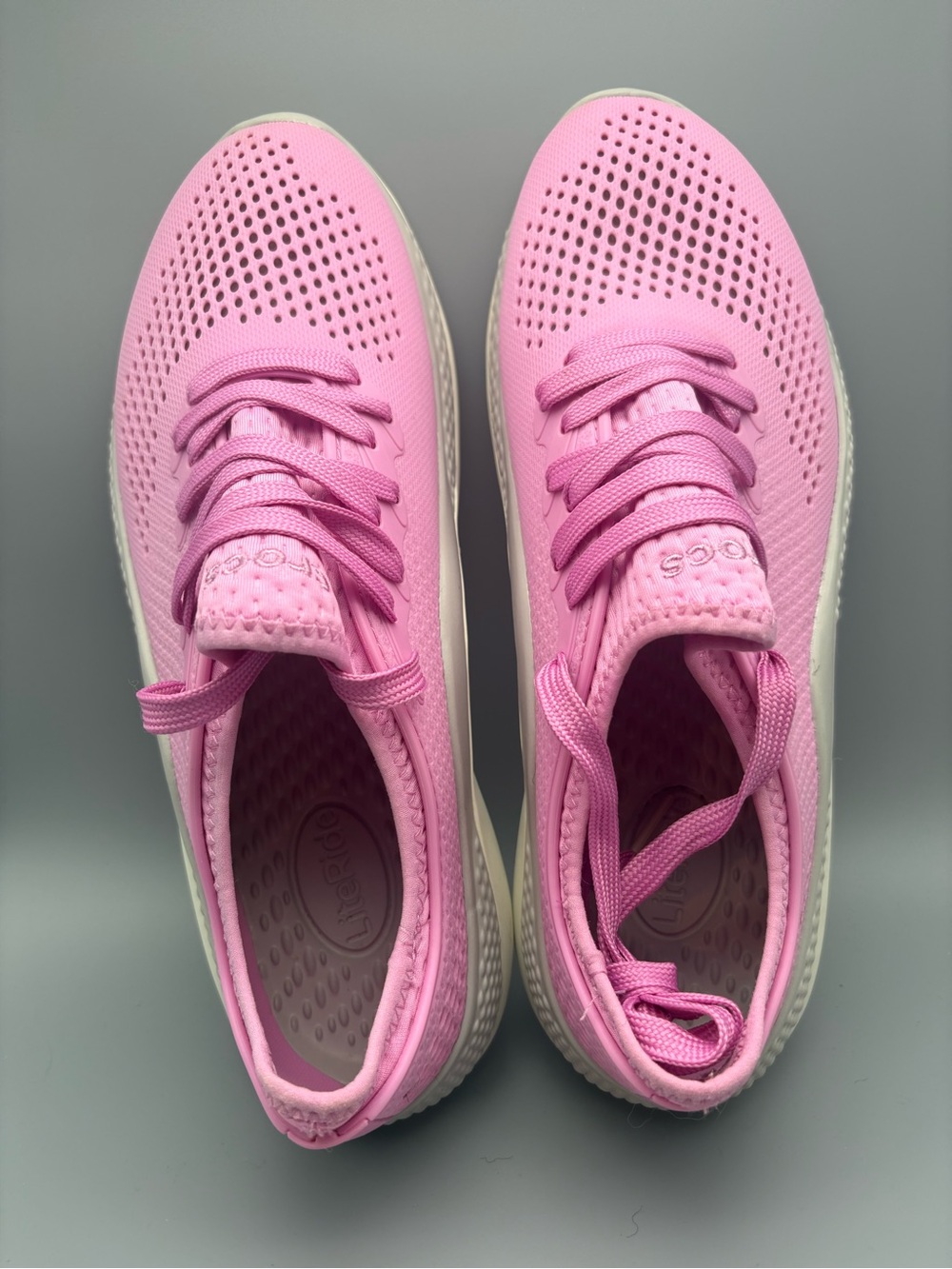 Crocs | LiteRide 360 Pacer Shoes - Pink White ; Womens 10 - Picture 6 of 8